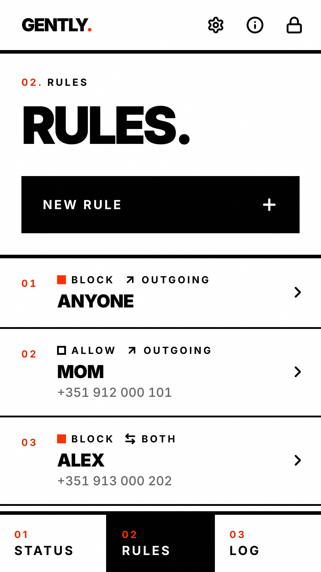 List of rules